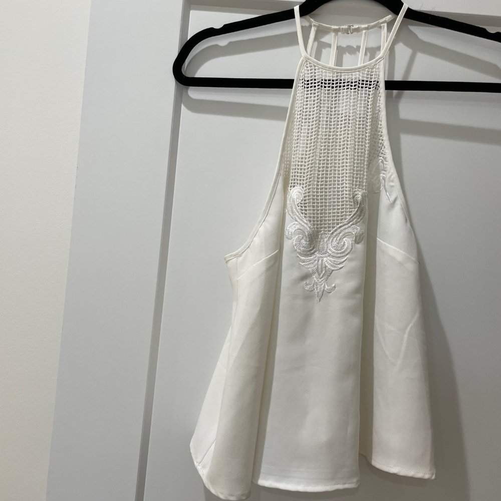 White backless going out top
